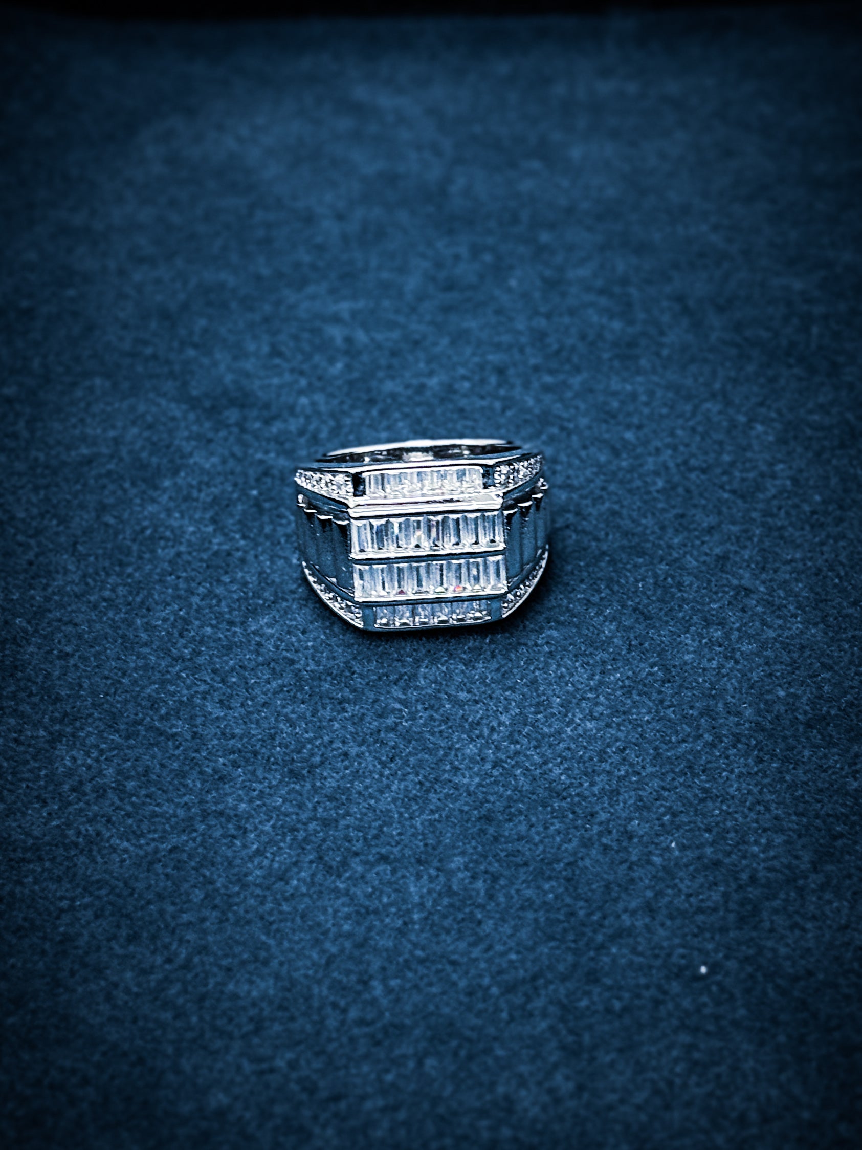 TRIPLE ICED BAND RING – 925 Sterling Silver + Cubic Zirconia
