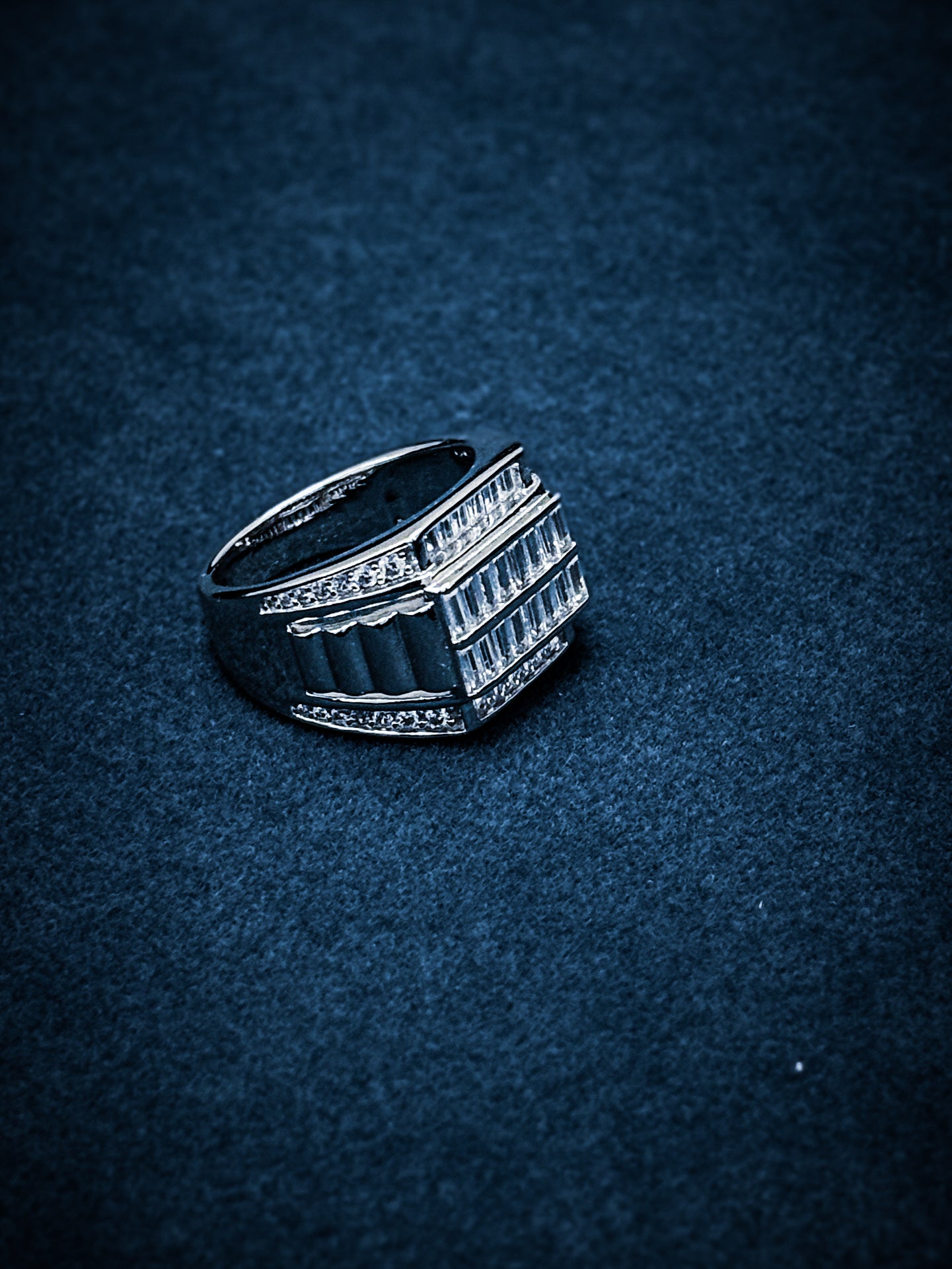 TRIPLE ICED BAND RING – 925 Sterling Silver + Cubic Zirconia