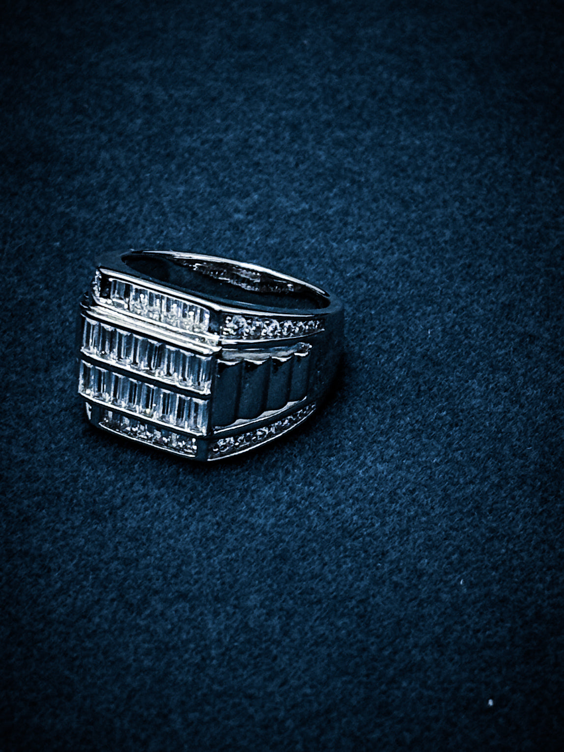 TRIPLE ICED BAND RING – 925 Sterling Silver + Cubic Zirconia