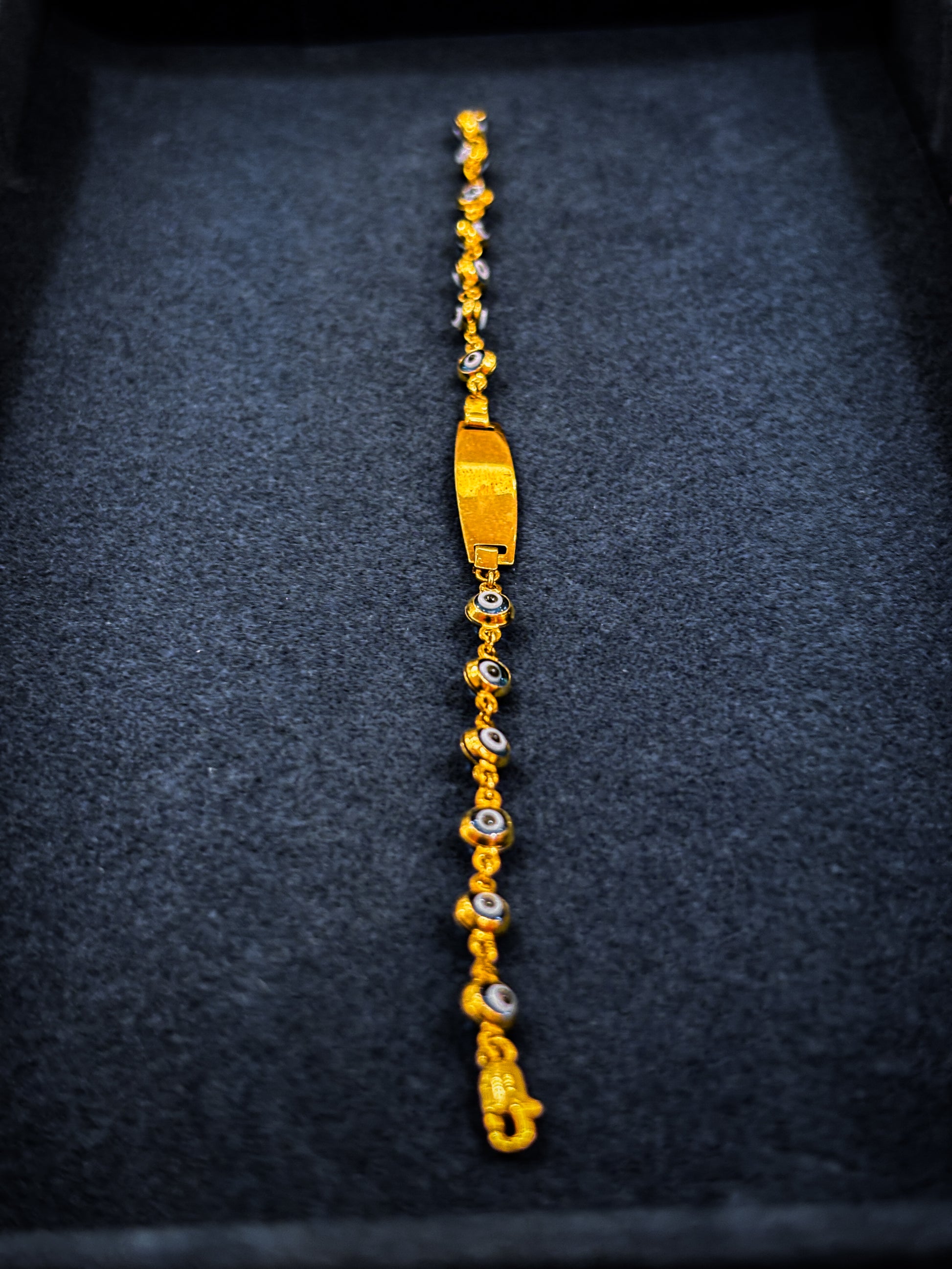 14K Gold Women's Evil Eye Protection Bracelet