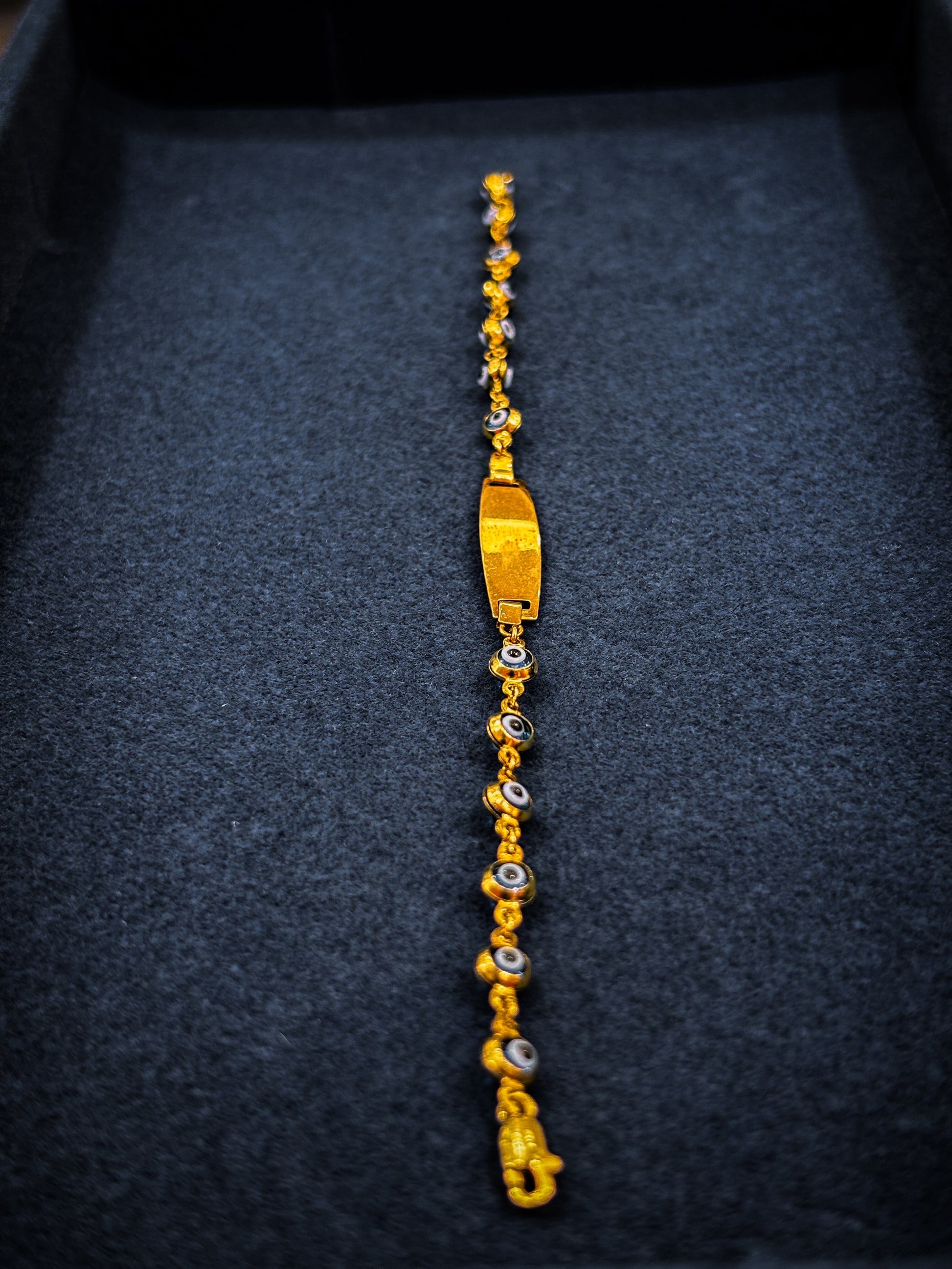14K Gold Women's Evil Eye Protection Bracelet