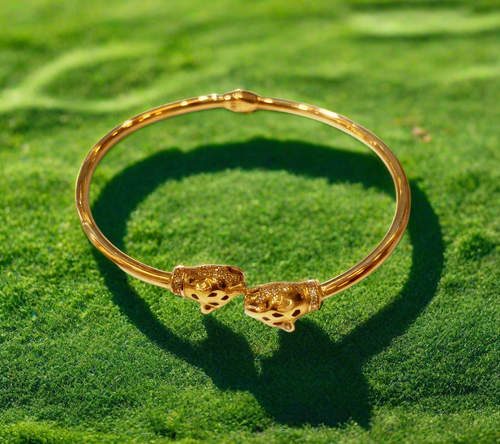 14 Panther Head Bangle