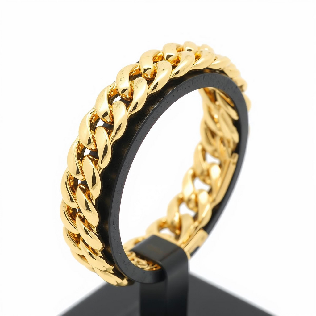Gold Cuban Link Bracelet — 14K, 18K & 24K Solid Gold